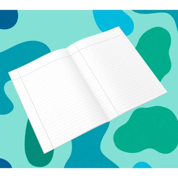 Open Pages Wide Ruled Blank Notebook