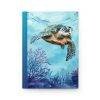 Watercolor Sea Turtle: Ocean Theme Blank Lined Hardback Journal