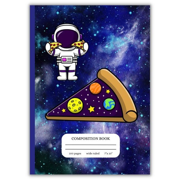 Alien and Astronaut Friends Wide Ruled Notebook