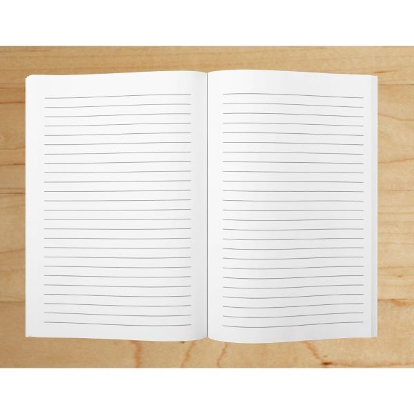 Blank Lined Notebook Open Page Spread