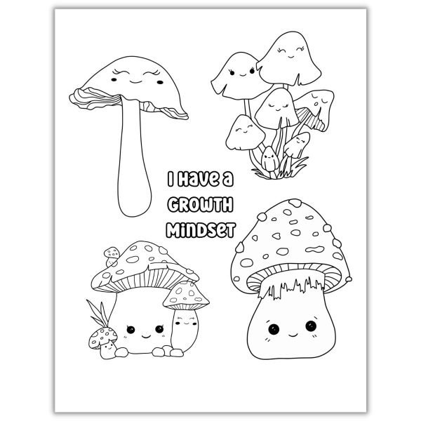 Kawaii Affirmations Axolotl Coloring Book Page2