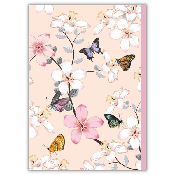 Butterfly College Ruled Notebook